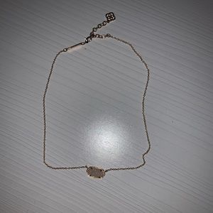 Kendra Scott Elisa rose gold necklace